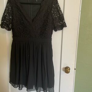 Black Lace LuLus mini dress worn once size large